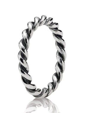Pandora Twisted Band Sterling Ring
